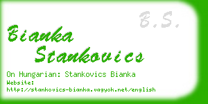 bianka stankovics business card